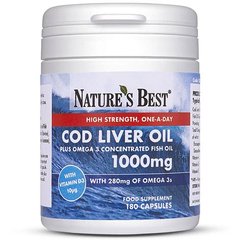 Cod Liver Oil Capsules Tablets With Omega 3 Natures Best