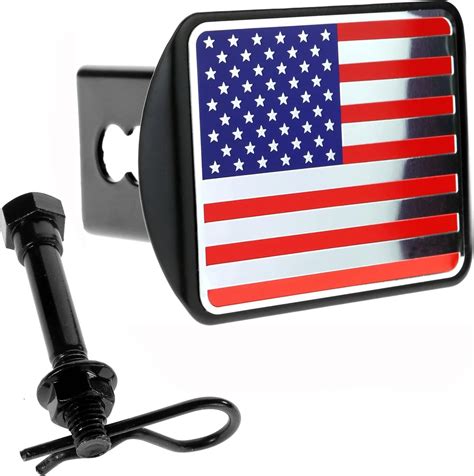 Amazon Everhitch Usa Stainless Steel Embossed Flag Metal Hitch