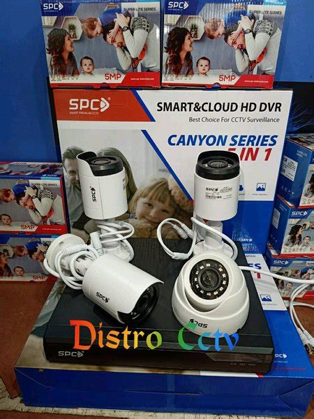 Jual Paket Kamera Cctv SPC 5MP 4ch 4 Camera Indoor Outdoor 5 Mp Murni