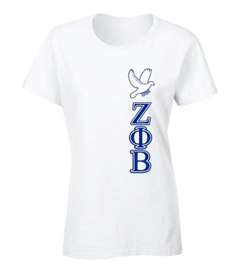 Zeta Phi Beta 2 Day Ship Vertical Letter Tee Sale 2495 Greek Gear®