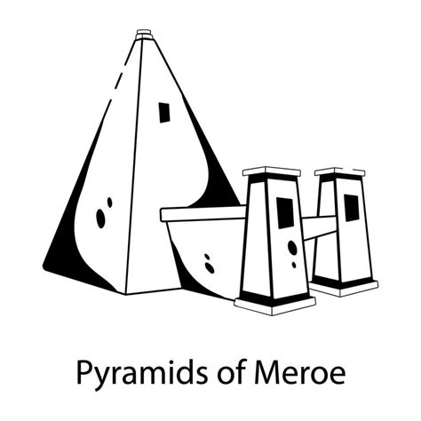 Pyramids of Meroe 29847390 Vector Art at Vecteezy