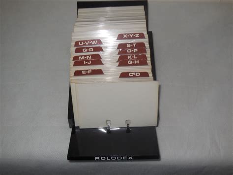 Rolodex Index Tab Card File VIP 24 Address Business Office Desk 2 1 2