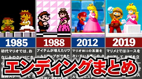 【歴代マリオ】過去作と比較！マリオ作品のエンディング進化の軌跡を辿った Youtube