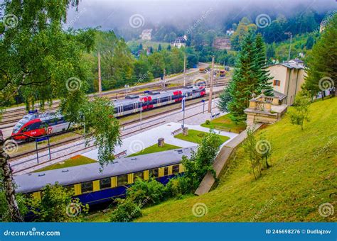 semmering austria october   view   main train station