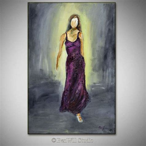 Original Runway Dress Fashion Painting Purple Dress Woman Etsy