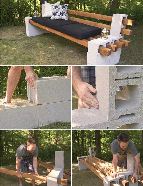 Best Outdoor Cinder Block Bench Ideas Designs For Cinder