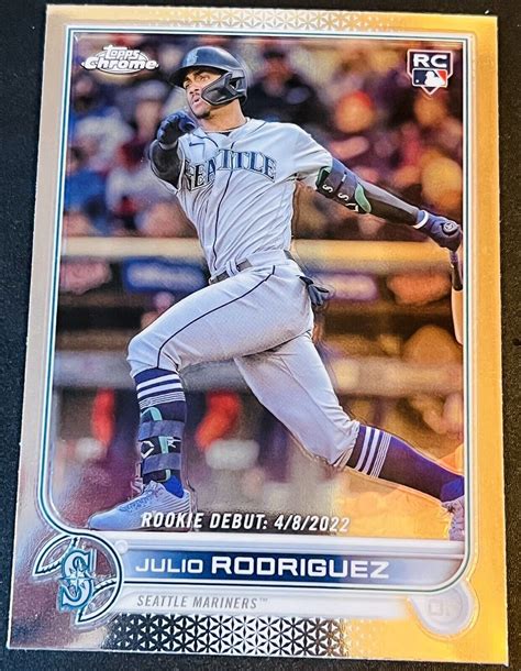 2022 Topps Chrome Update Usc165 Julio Rodriguez Rc Rookie Mariners Ebay