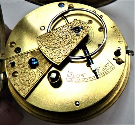 Antiques Atlas Antique Open Faced Silver Dial Fusee Pocket Watch