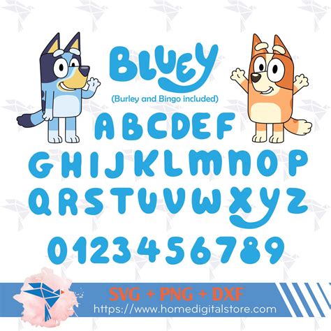 Bluey Font SVG, PNG, DXF