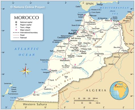 Mapa de Marruecos para imprimir | Descargar GRATIS