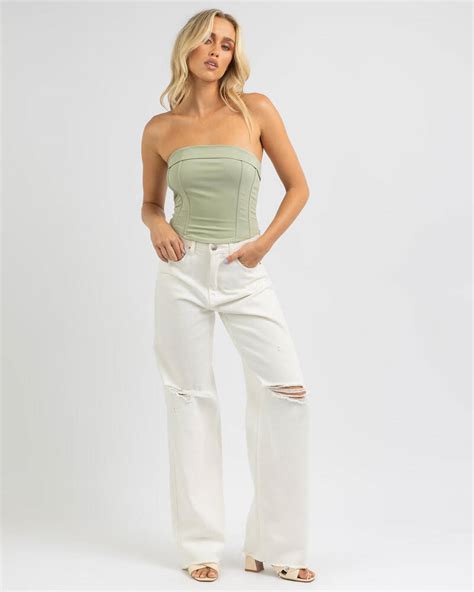 Shop Ava And Ever Miami Vice Corset Top In Sage Fast Shipping And Easy Returns City Beach