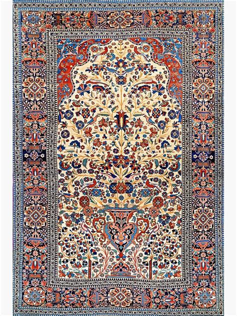 Motasham Kashan Persian Vase Rug Poster For Sale By Bragova Redbubble