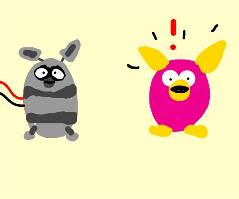 A Furby Is Scared Of A Skinless Furby Drawception