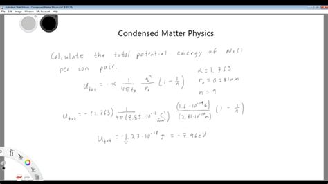 Condensed Matter Physics Physics 103 Numerade