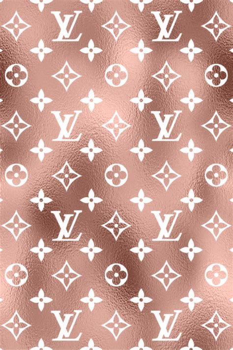 Louis Vuitton Wallpaper In Rose Gold