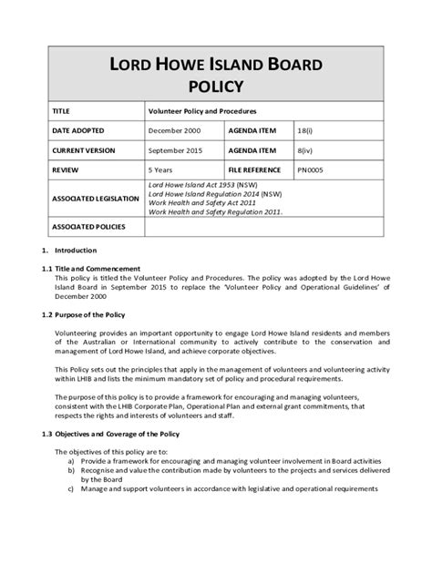 Fillable Online Plain Language Guide To The Lord Howe Island Act Fax