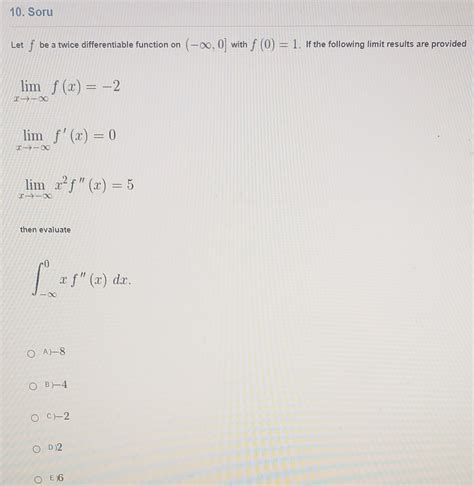 Solved Let F Be A Twice Differentiable Function On −∞ 0]