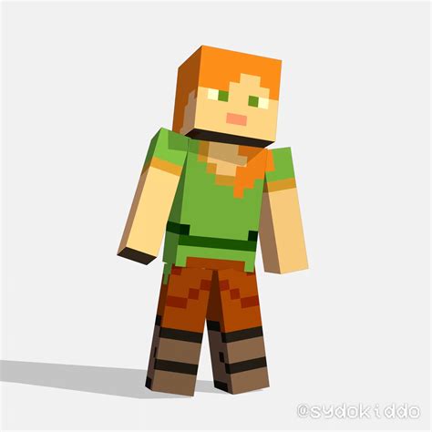 Minecraft Alex Side View