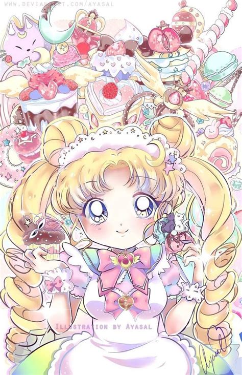 Sailor Moon Usagis Cafe X1 Impresión De Arte Etsy España Sailor