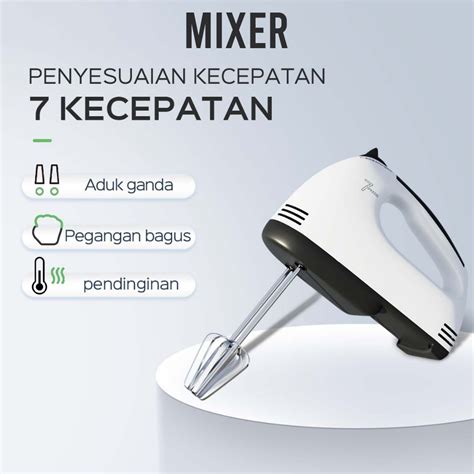 Jual Hand Mixer Tangan Elektrik Kue Scarlett Kecepatan Pengaduk Ganda