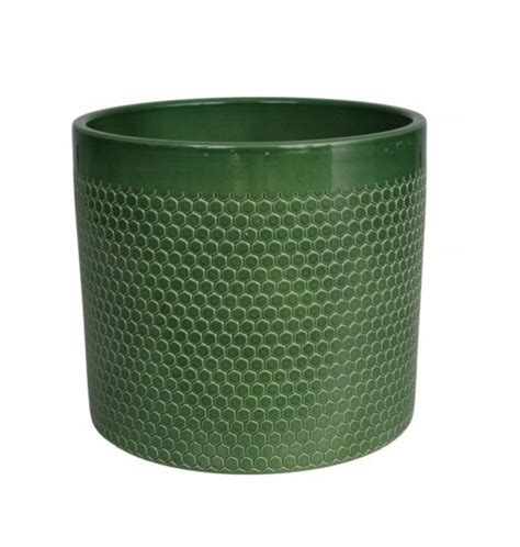 Doniczka X Cm Zielona Ceramiczna Okr G A Cylinder Cena