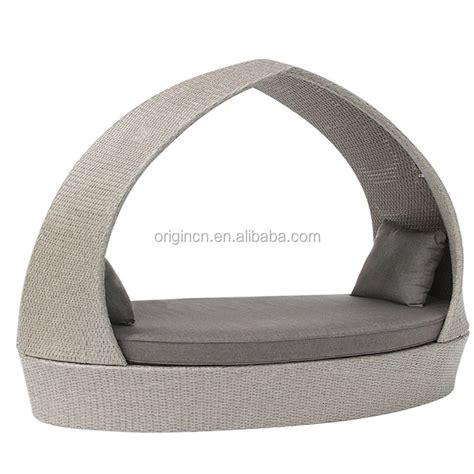 Modern Chair Outdoor Patio Furniture Canopy Rattan Poolside Day Bed