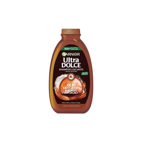 Garnier Ultra Dolce Shampoo Lisciante Olio Di Cocco Burro Di Cacao 400 Ml