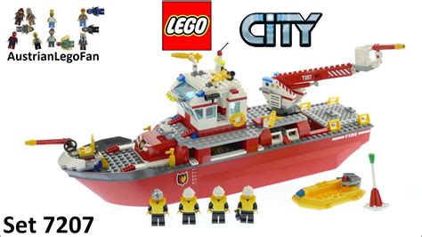 Lego City 7207 Fire Boat Lego Speed Build Review Youtube