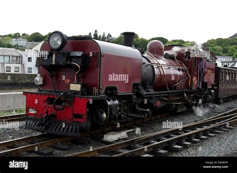 Garratt Steam Locomotive On The Welsh Highland Railway In North Wales Photographed At