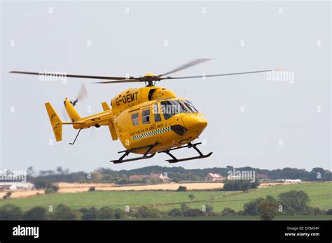 East Anglian Air Ambulance Landing Stock Photo Alamy