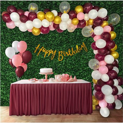 Amazon SpecialYou In Burgundy And Pink Balloon Garland Kit