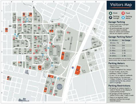 Visitor's Map | Parking & Transportation | The University Of Texas ...