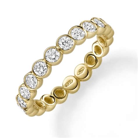 Halbmemory Ring Aus Gelbgold Mit Diamanten Ct