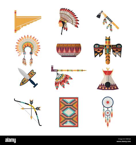 Cultura Indigena Americana Nativa Americana Imágenes Vectoriales De