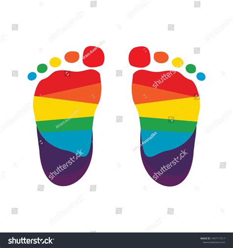 Rainbow Baby Footprints