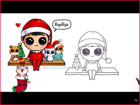 Elf On The Shelf Drawing at PaintingValley.com | Explore collection of ...