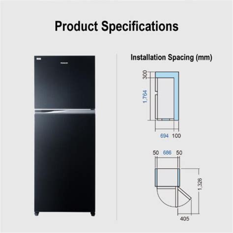 Panasonic Doors L Inverter Fridge Black Nr Tx Cpkm