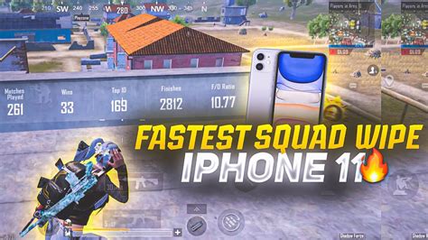 FASTEST SQUAD WIPEIPHONE 11 SMOOTH EXTREME PUBG BGMI TEST 20245