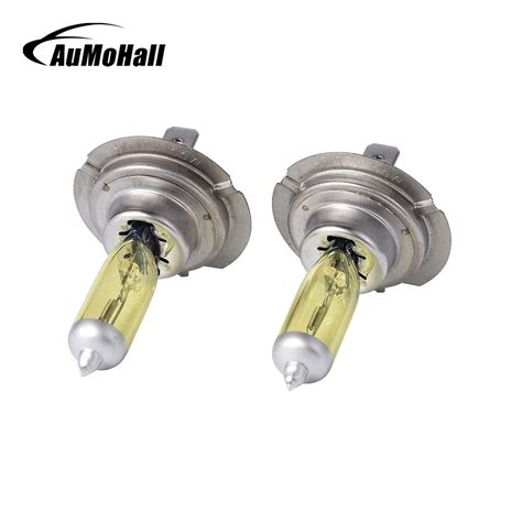 AuMoHall 2pcs H7 55W Car Halogen Lights 3000K Car Light Source For