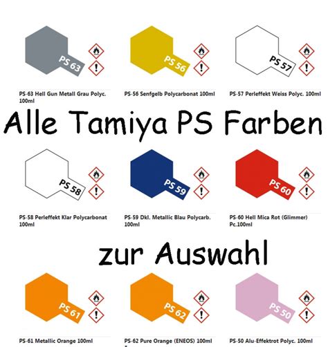 Alle Tamiya Ps Spraydosen Farben Zur Auswahl Modellbaufarben Ebay