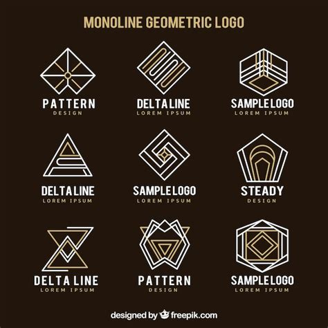 Free Vector Collection Of Abstract Linear Logo