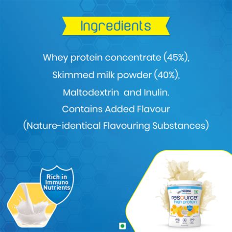 Buy Resource High Protein Vanilla Flavour 400 Gm Online At Best Price