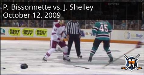 Paul Bissonnette vs. Jody Shelley, October 12, 2009 - Arizona Coyotes ...