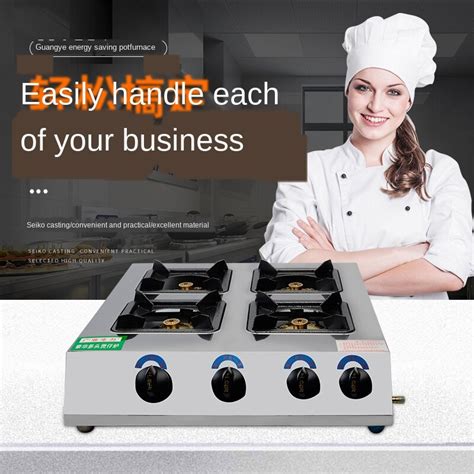 Energy Saving Square Four Head Cooking Stove Comme Grandado