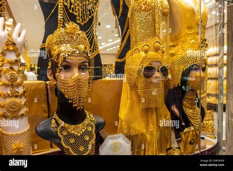 Schaufenster Im Dubai Gold Souk Im Viertel Deira Eines Der