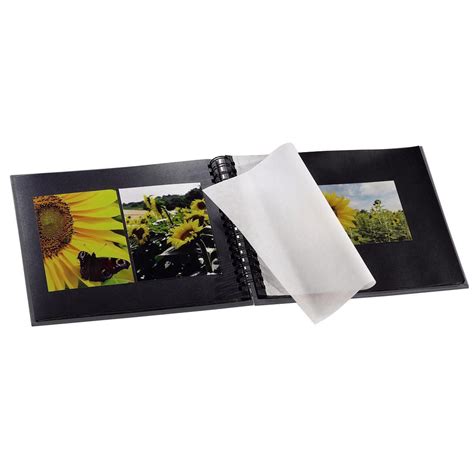 Hama Fotoalbum 28 X 24 Cm 50 Schwarze Seiten 25 Blatt Mit