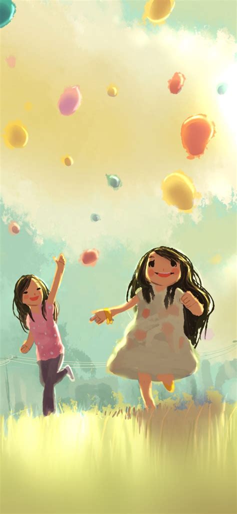 iPhoneXpapers.com-Apple-iPhone-wallpaper-ap52-kids-playing-illustration ...