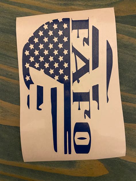 Fafo Fuck Around And Find Out Punisher Decal Sticker Etsy