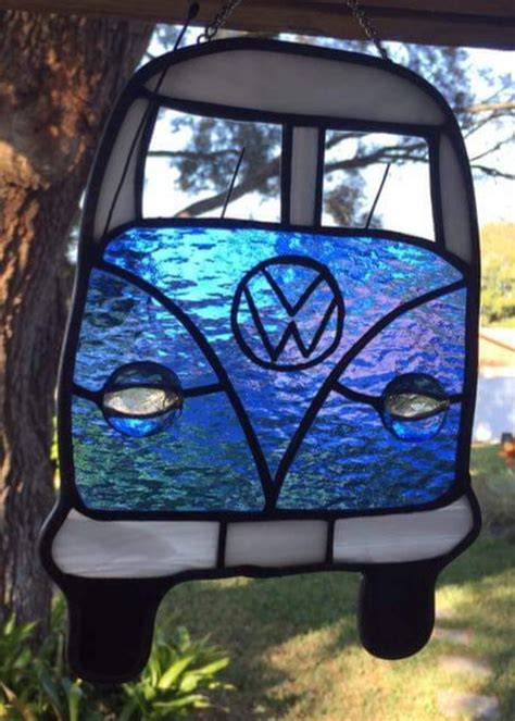 Handmade Stained Glass Vw Van Wall Decoration Custom Window Etsy