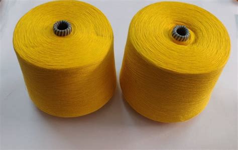 Polyester Solid M Yellow Dyed Yarn For Textile Industry At Rs